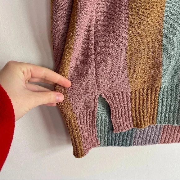 NWT Show Me Your MuMu Elodie Sweater Dusty Stripe Knit Oversized Beachy Casual - Picture 7 of 12